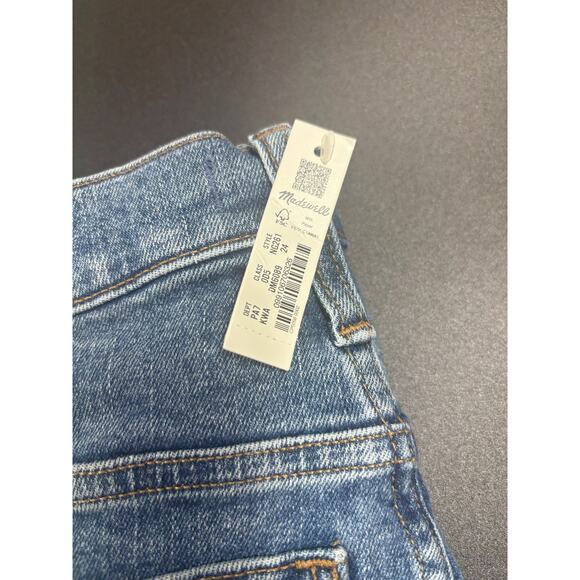 Madewell NWT Mid-Rise Stovepipe Jeans in Knowland Wash Slit-Hem Edition Size‎ 24 - Picture 5 of 6